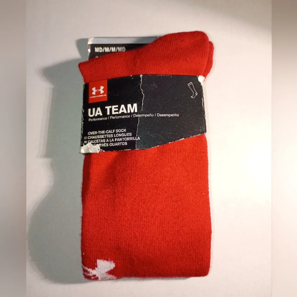 Under Armour Red Athletic Socks Performance Fit OTC
